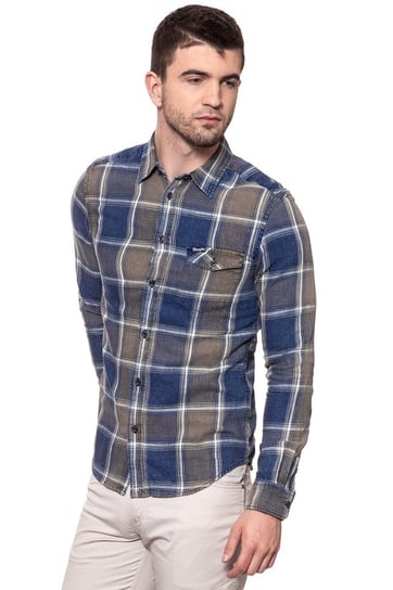 Wrangler, Koszula męska, L/S 1Pkt Flap Shirt Forest Night W5918N6Ig, rozmiar S Wrangler