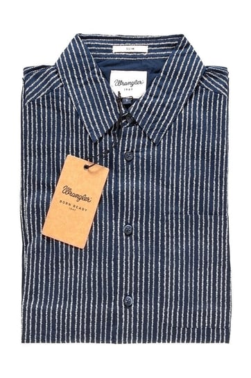 Wrangler, Koszula męska, L/S Round Pkt Shirt Medieval Blue W59096S9I, rozmiar S Wrangler