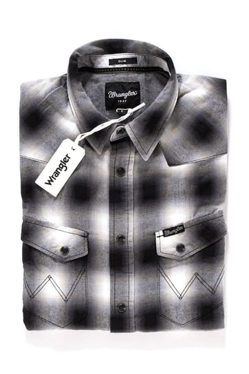 Wrangler, Koszula męska, L/S Western Shirt Smoked Grey W5716Nw2T, rozmiar S Wrangler