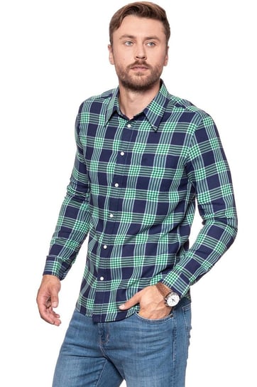 Wrangler, Koszula męska, Ls 1 Pkt Shirt Amazon Green W5953Orux, rozmiar XL Wrangler
