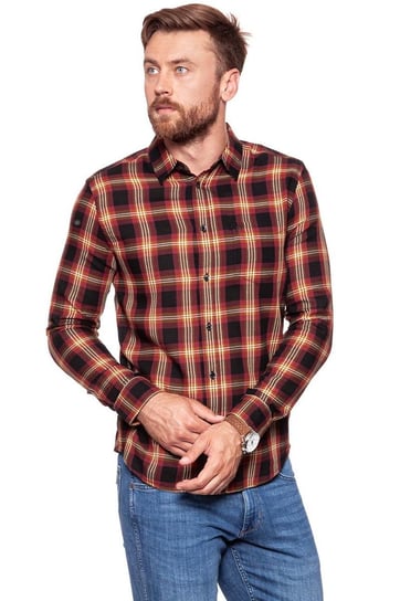 Wrangler, Koszula męska, Ls 1Pkt Shirt Madder Brown W5760Orvr, rozmiar S Wrangler