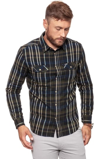 Wrangler, Koszula męska, Ls 2Pkt Flap Shirt Dusty Olive W5982T245, rozmiar S Wrangler