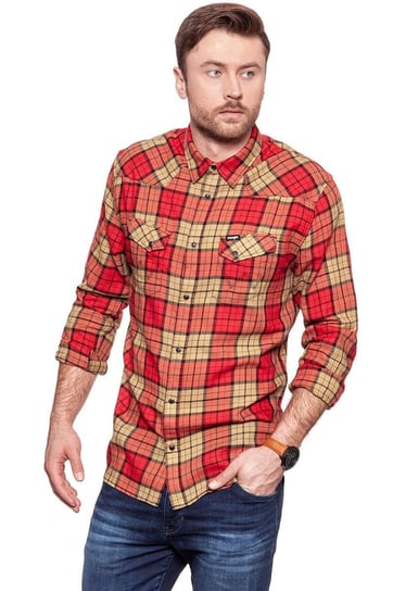 Wrangler, Koszula męska, Ls Western Shirt Salsa Red W5969Szwn, rozmiar S Wrangler