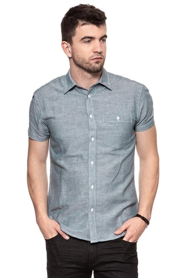Wrangler, Koszula męska, S/S 1Pkt Shirt Ocean Teal W5916Lpdp, rozmiar S Wrangler