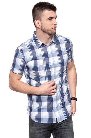 Wrangler, Koszula męska, Ss 1Pkt Shirt Patriot Blue W5860Nq5H, rozmiar S Wrangler