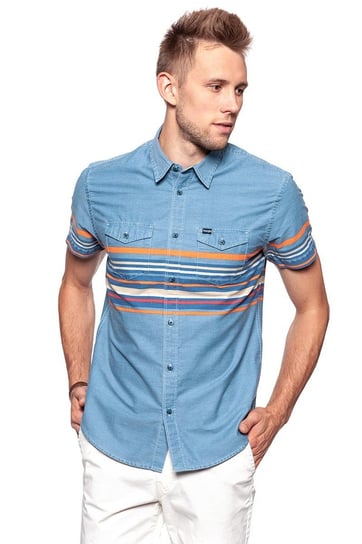 Wrangler, Koszula męska, Western Shirt Cerulean Blue W5964Mzth, rozmiar S Wrangler