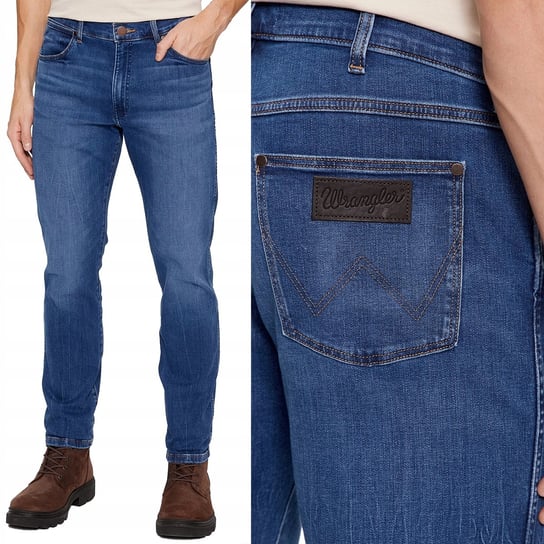 Wrangler LARSTON SLIM Harris EPIC SOFT MIĘKKI WYGODNY DżINS W32 L34 Wrangler