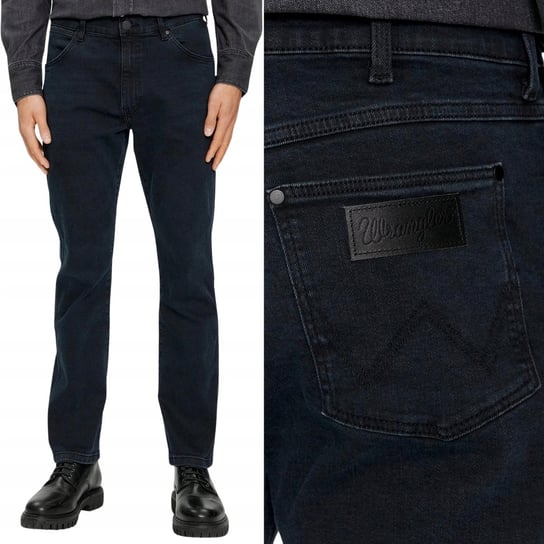 Wrangler LARSTON SLIM New Cloudy Skies dopasowane spodnie jeansowe W34 L32 Wrangler