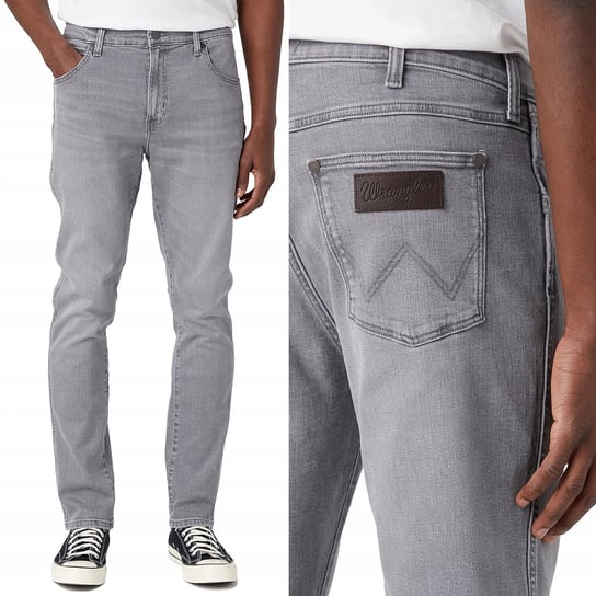 Wrangler LARSTON SLIM TAPERED Washed Grey SZARY DżINS W36 L32 Wrangler