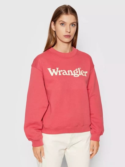 Wrangler Retro Sweat Damska Bluza Klasyczna Logo Holly Berry W6N0Haxgh-M Wrangler
