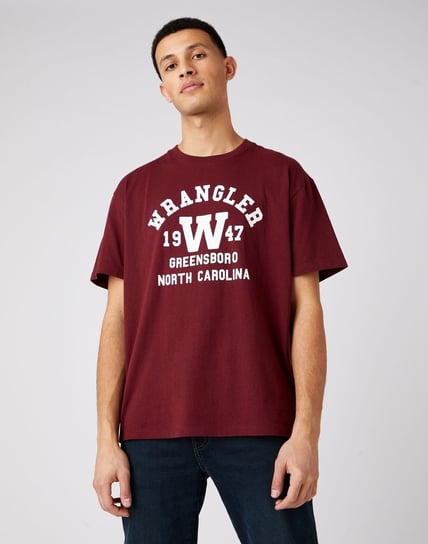 Wrangler Ride Tee Męski T-Shirt Koszulka Tawny Port W7K3Gfx7O-2Xl Inna marka