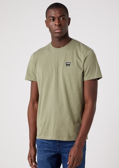 Wrangler Sign Off Tee Męski T-Shirt Koszulka Nadruk Logo Deep Lichen W70Md3X1X-4Xl Inna marka