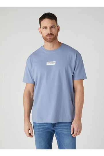 Wrangler Small Box Tee Męski T-Shirt Koszulka Nadurk Logo Stone Wash W7C4Eex4Q-Xl Inna marka