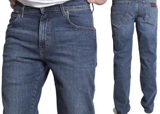 WRANGLER Spodnie Texas straight  jeans proste Niebieski W30 L32 Wrangler