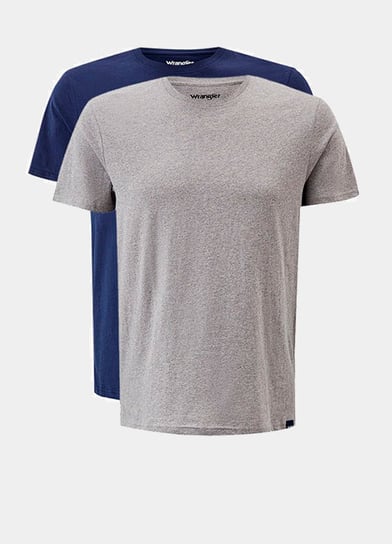 Wrangler Ss 2 Pack Tee Męski T-Shirt Koszulka Dwupak Mid Grey Mel W7Badhx37-M Inna marka