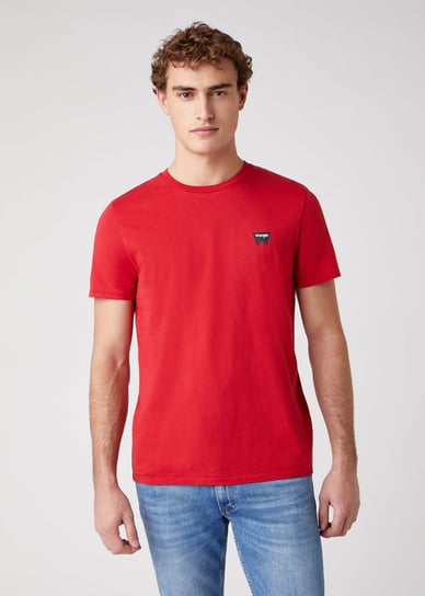 Wrangler Ss Sign Off Tee Męski T-Shirt Koszulka Nadruk Logo Scarlet Red W7C07D3Uu-L Inna marka