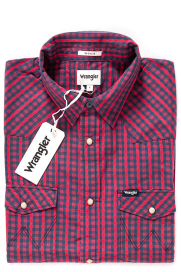 Wrangler Ss Western Shirt High Koszula  Męska Risk Red W5A244M1P-S Wrangler