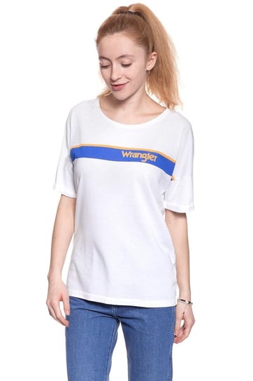 Wrangler, T-shirt damski, B&Y Trucker Tee White W724Lg412, rozmiar M Wrangler