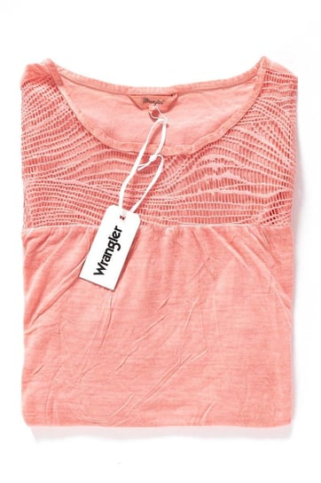 Wrangler, T-shirt damski, Capsleeve Tee Coral Peach W7337Fdjx, rozmiar S Wrangler
