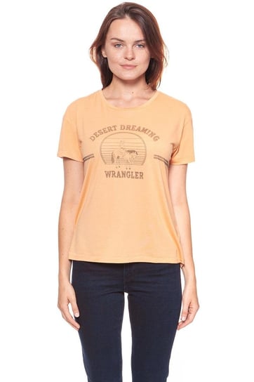 Wrangler, T-shirt damski, Drape Tee Apricot Nectar W7016Di65, rozmiar XS Wrangler
