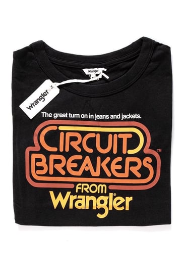Wrangler, T-shirt damski, Graphic Ringer Tee Black W7373Ev01, rozmiar S Wrangler