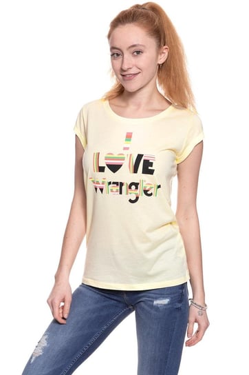 Wrangler, T-shirt damski, I Love Tee Ethereal Yellow W700Lf6Uf, rozmiar XS Wrangler