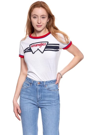 Wrangler, T-shirt damski, Ringer Tee White W710Sev12, rozmiar XS Wrangler