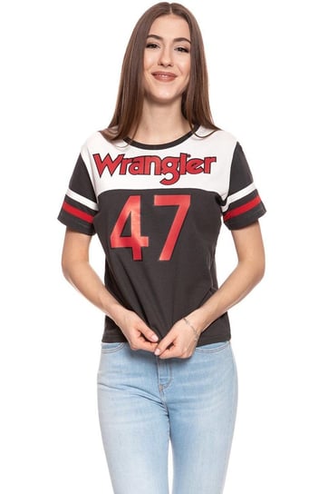 Wrangler, T-shirt damski, Sports Tee Faded Black W7391Gfv6, rozmiar S Wrangler
