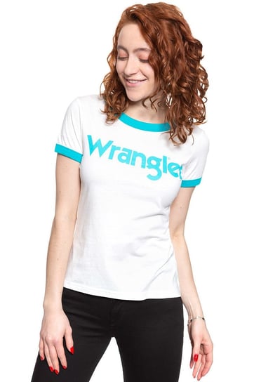 Wrangler T Shirt Damski Ss Ringer Tee Off White W7Z3Ev737-S Wrangler