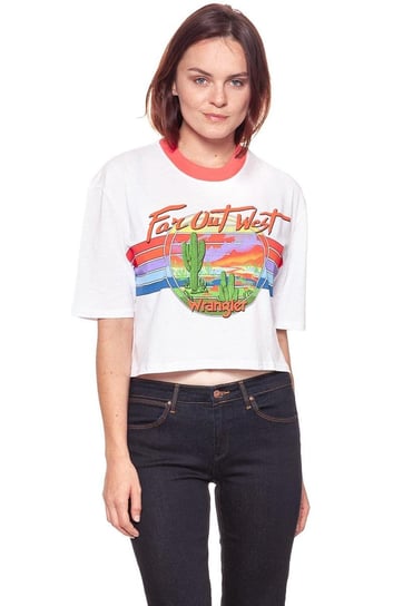 Wrangler, T-shirt damski, T-Shirts Crop 80´S Tee Wh W7013Ev12, rozmiar XS Wrangler
