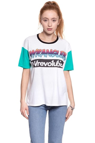 Wrangler, T-shirt damski, Wrevolution Tee White W7386Gh12, rozmiar L Wrangler