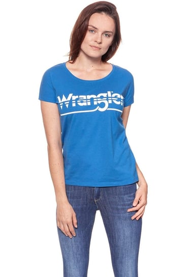 Wrangler, T-shirt damskie, SS Graphic Tee Deep Water W7Z02Evdf, rozmiar S Wrangler