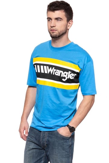 Wrangler, T-shirt męski, B&Y Oversized T Mediterblue W7C44Ghbr $, rozmiar M Wrangler