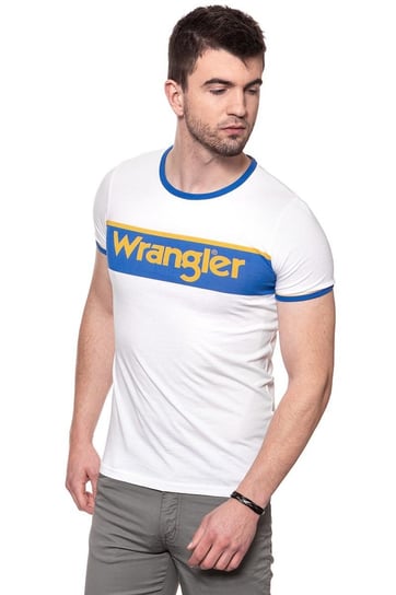 Wrangler, T-shirt męski, B&Y Ringer Tee White W7B51Fk12, rozmiar S Wrangler