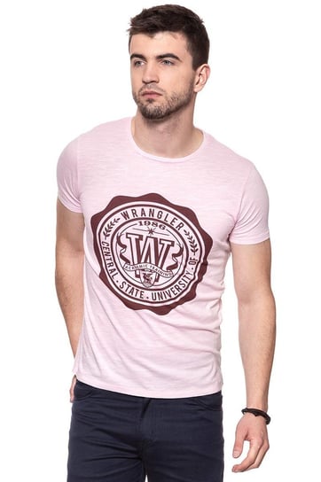 Wrangler, T-shirt męski, Overdye Tee Peppa Pink W7B36Ebu6, rozmiar XL Wrangler