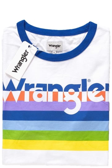 Wrangler, T-shirt męski, T-Shirts Ringer Tee White W7C26Fk12, rozmiar L Wrangler