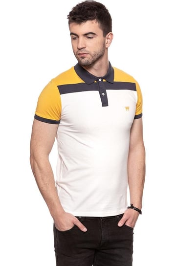 Wrangler, T-shirt polo męski, Funky Polo Amber Yellow W7B50G3Uy, rozmiar S Wrangler