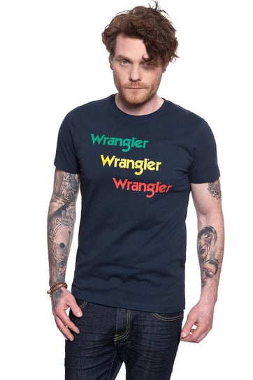 Wrangler T Shirt Ss Repeat Tee Navy W7D7D3114-S Inna marka