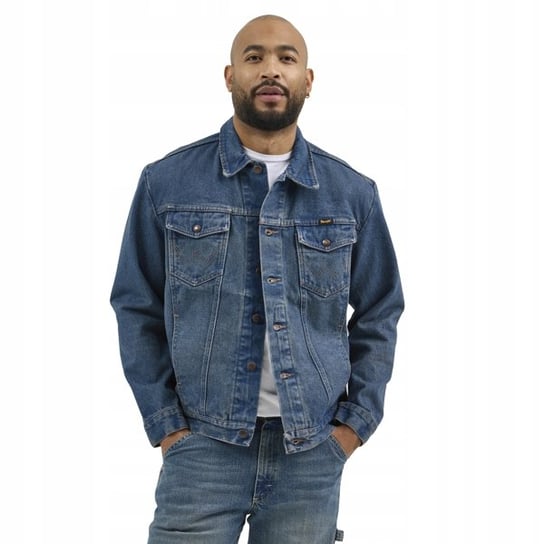 WRANGLER WESTERN DENIM JACKET KURTKA JEANSOWA KATANA MĘSKA COWBOY S Wrangler