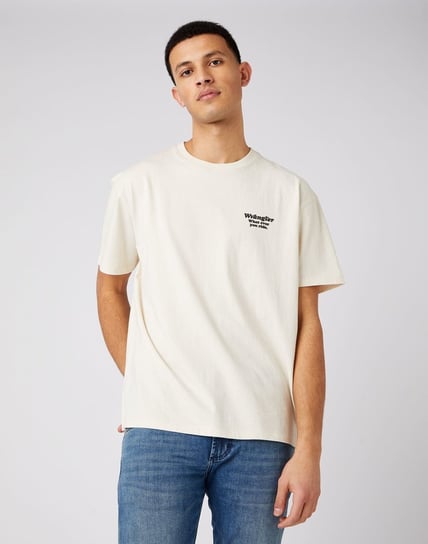 Wrangler Wwyg Tee Męski T-Shirt Koszulka Nadruk Natural Ecru W7K1F4C03-M Inna marka
