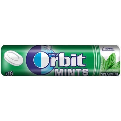 Wrigley, Orbit, Miętusy bez cukru, Spearmint Mints, 16 szt. Orbit