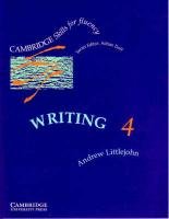 Writing 4 Student's Book Littlejohn Andrew