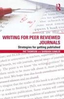 Writing for Peer Reviewed Journals Thomson Pat, Kamler Barbara