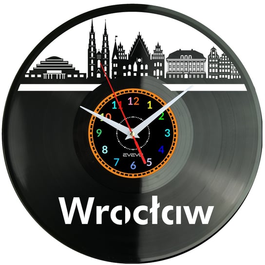 Wrocław Miasto Polska Zegar Ścienny Płyta Winylowa Nowoczesny Dekoracyjny Na Prezent Urodziny X0132 Inna marka