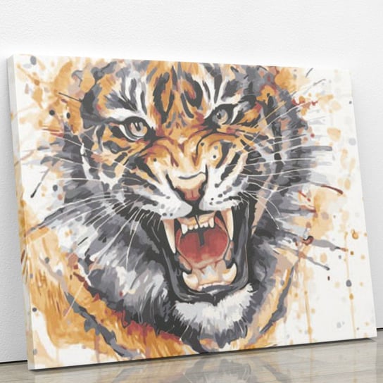 Wściekły tygrys - Malowanie po numerach 50 X 40 cm ArtOnly