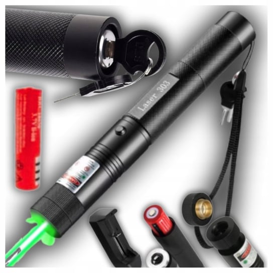 Wskaźnik Laserowy Pointer Laser MOCNY Zielony LED MOCNY 50000 mW Walizka Kapsell.mk
