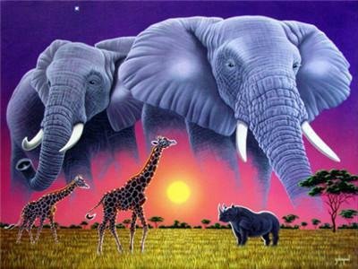 Wspomnienie z Safari - Malowanie po numerach 30x40 cm ArtOnly