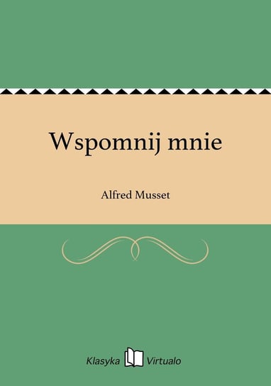 Wspomnij mnie - ebook epub Musset Alfred