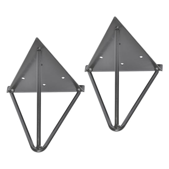 Wspornik półki trójkąt 2 sztuki 16x15,5x17 cm industrialny metalowy wzór ML ML-DESIGN