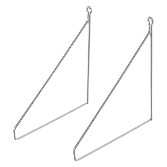 Wspornik półki trójkąt 2 sztuki 20x25 cm srebrny metalowy wzór ML ML-DESIGN